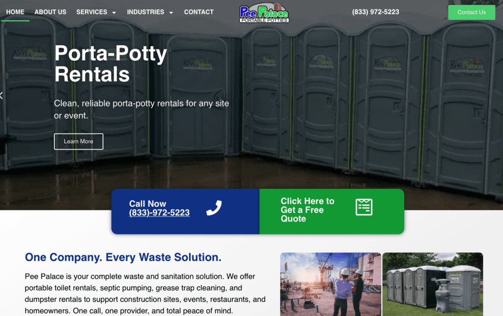 pee palace potties